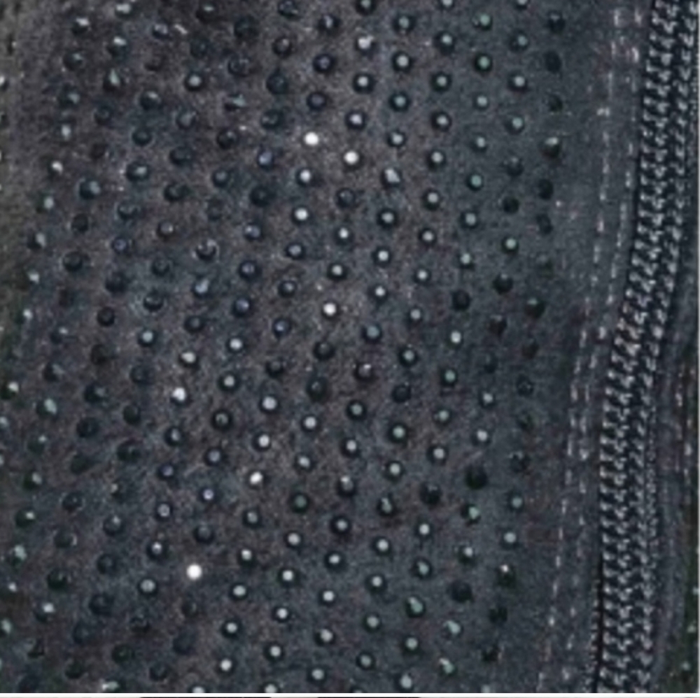 Rhinestone  Block Heel Booties - Picture 3 of 4
